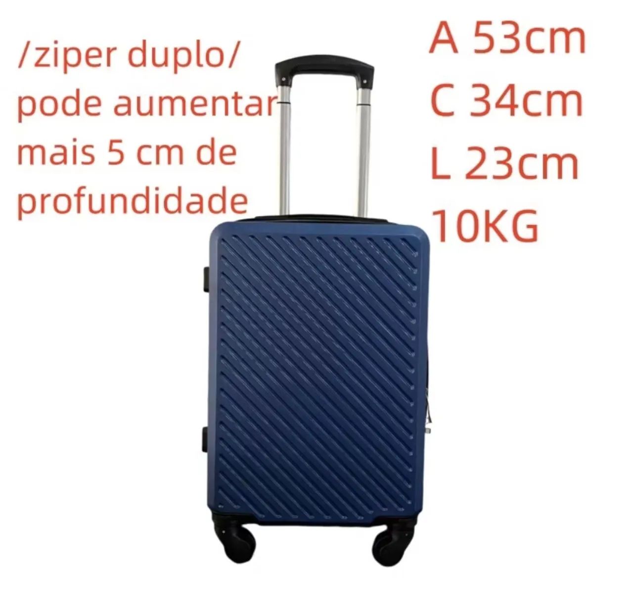 Mala de bordo avião 8 kg ABS com rodinhas - Foto 4