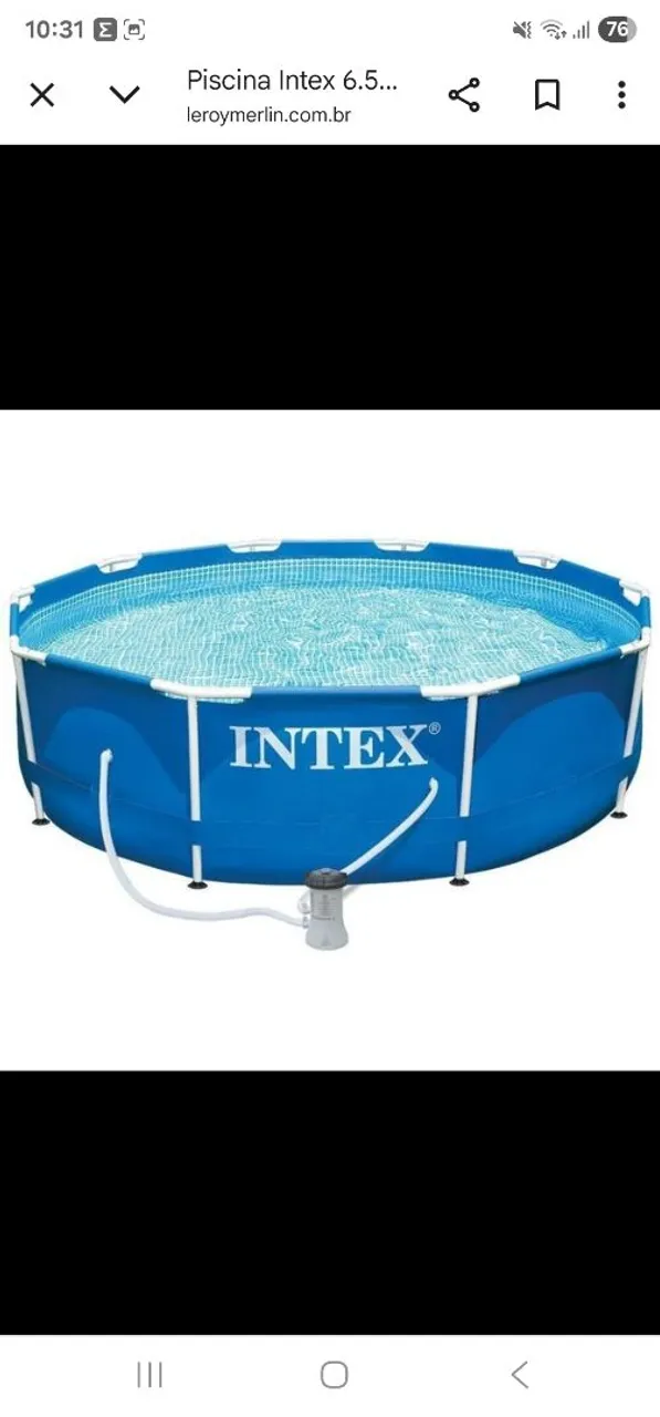 Piscina Intex 6.500L Com filtro elétrico