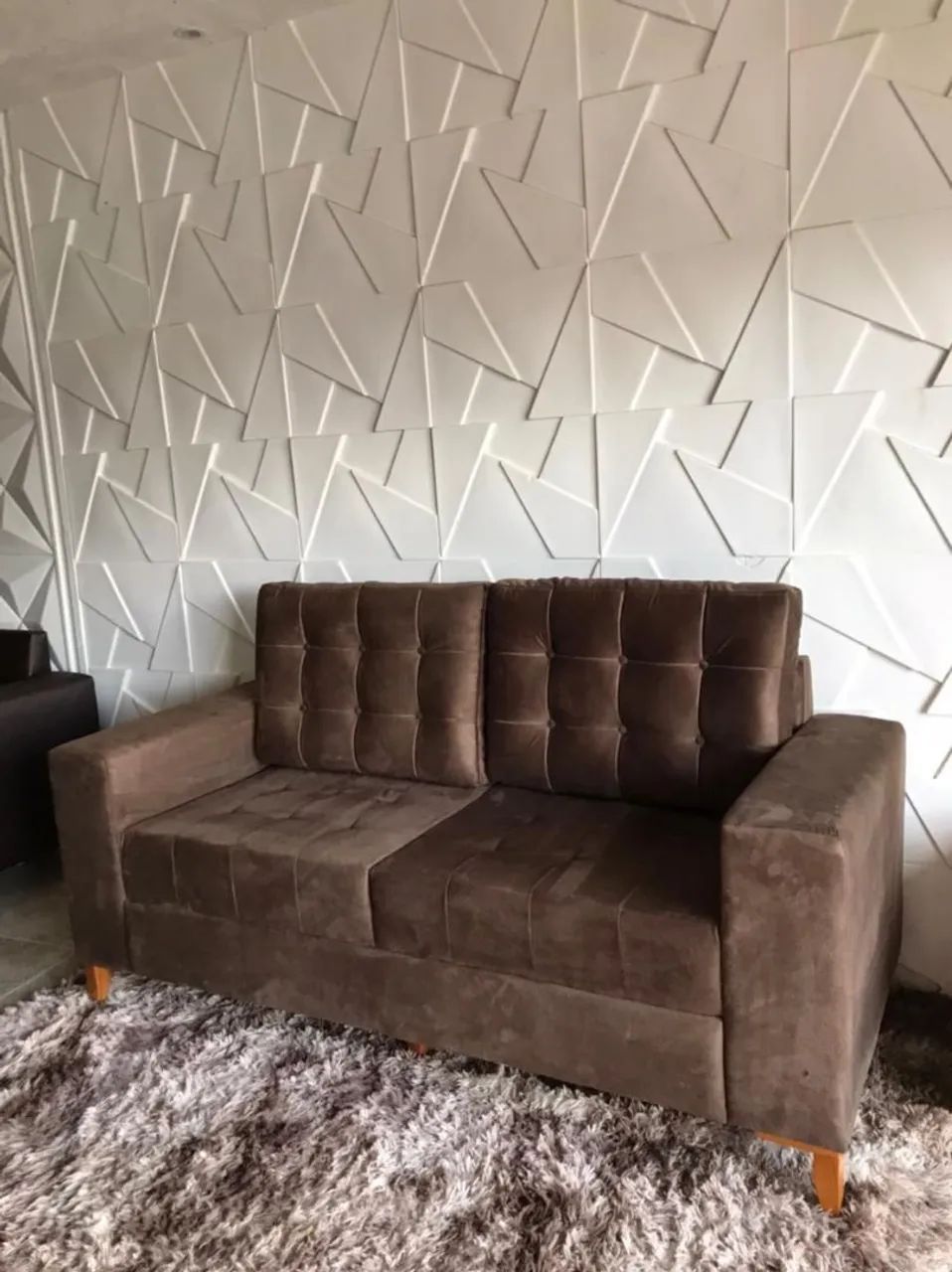 Sofá Retrô com Pés em madeira Maciça - Entrega Imediata; - Foto 2