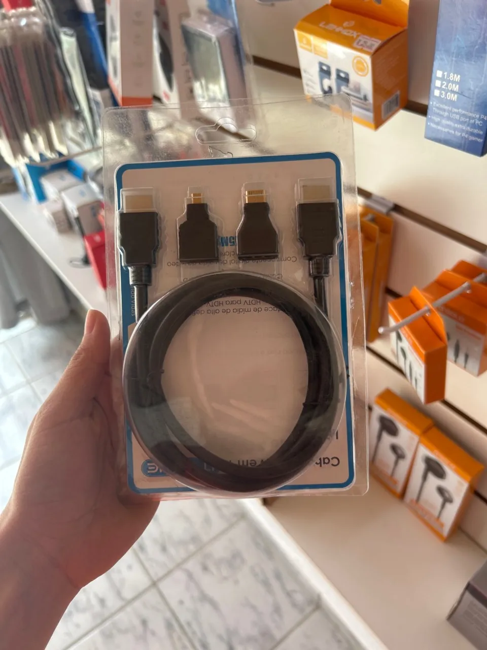 Cabo HDMI 3 em 1 - 1.8m, 2.0m, 3.0m