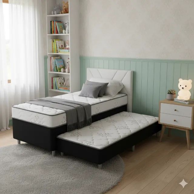 Cama Box Solteiro com Auxiliar (PRODUTO TOTALMENTE NOVO)