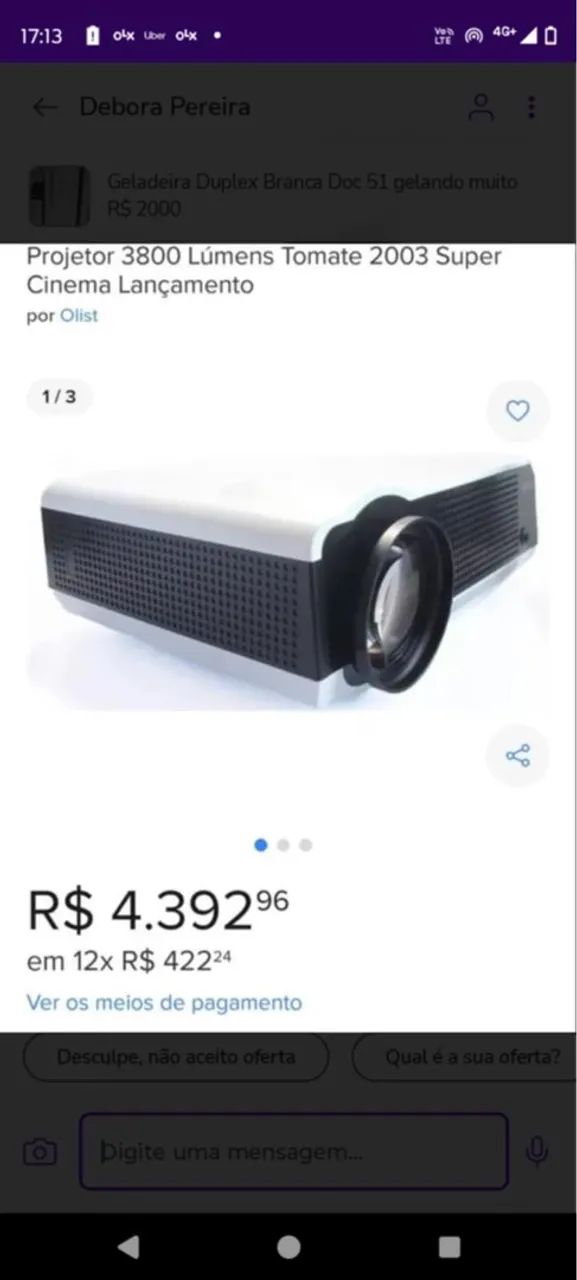 Projetor para assistir jogos e filmes 3800 - Foto 5
