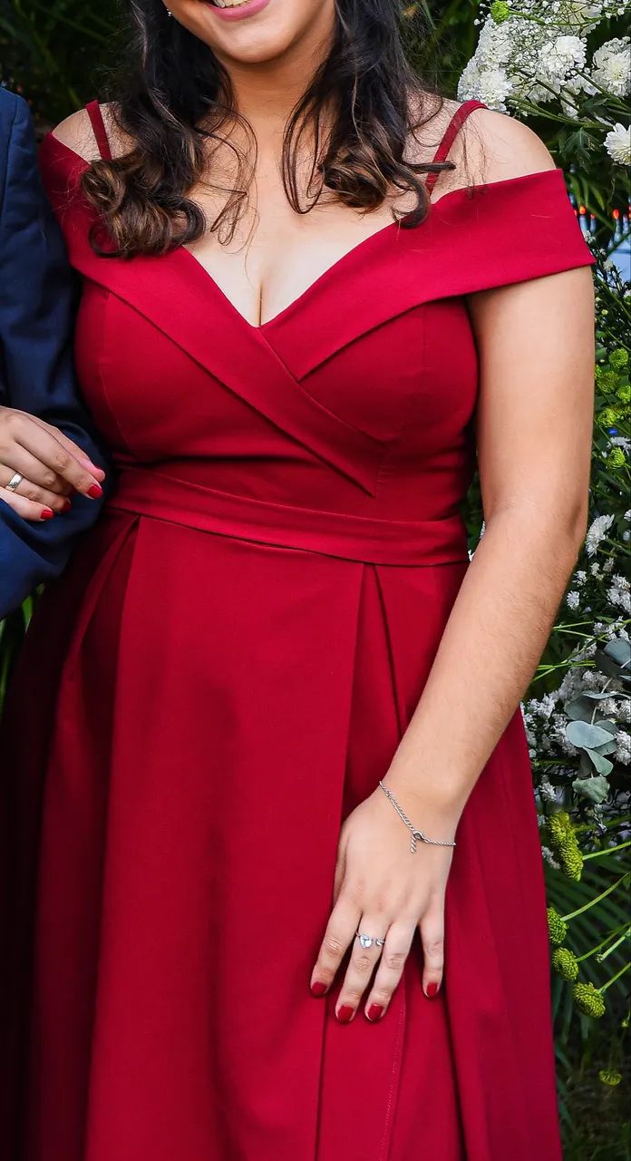 Vestido marsala de festa - Foto 2