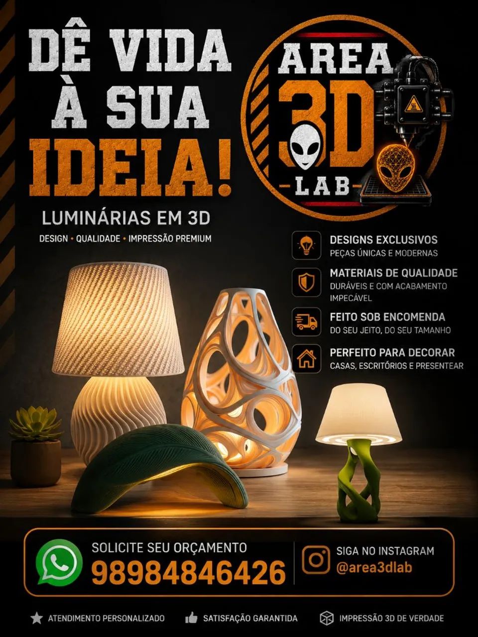 ? Impressão 3D Personalizada | Miniaturas, Protótipos e Peças Sob Medida - Foto 4