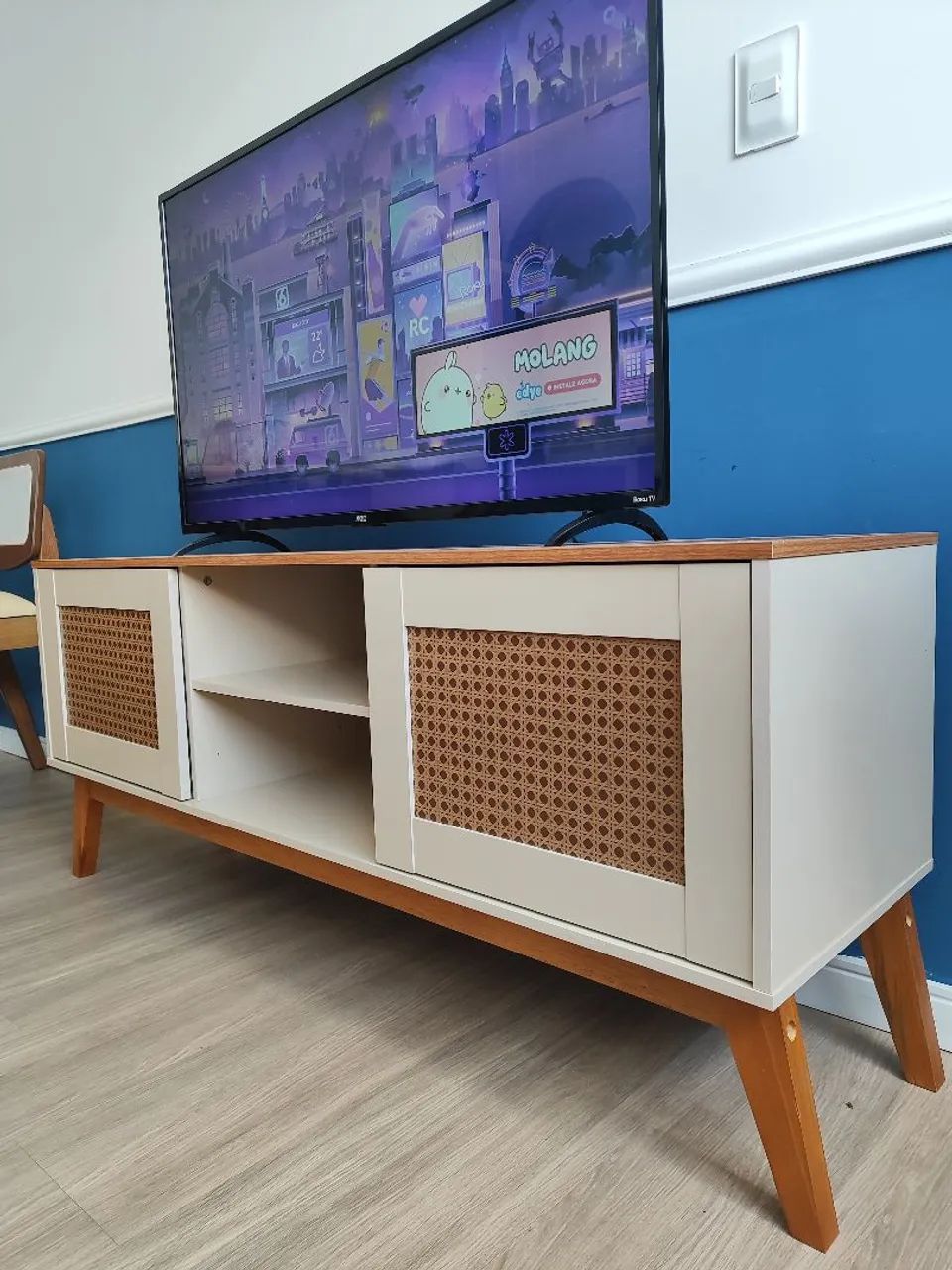 Televisão smart 55 polegadas! Com rack! - Foto 3