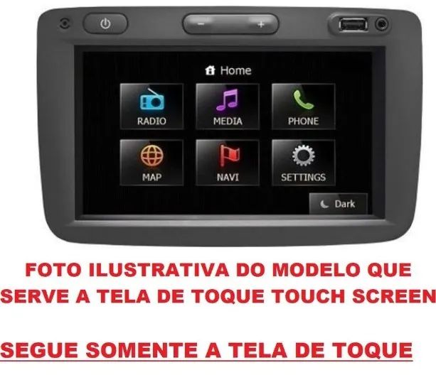 Tela De Toque Touch Screen Renault Duster Logan Sandero Media Nav Lan5200 - Foto 3