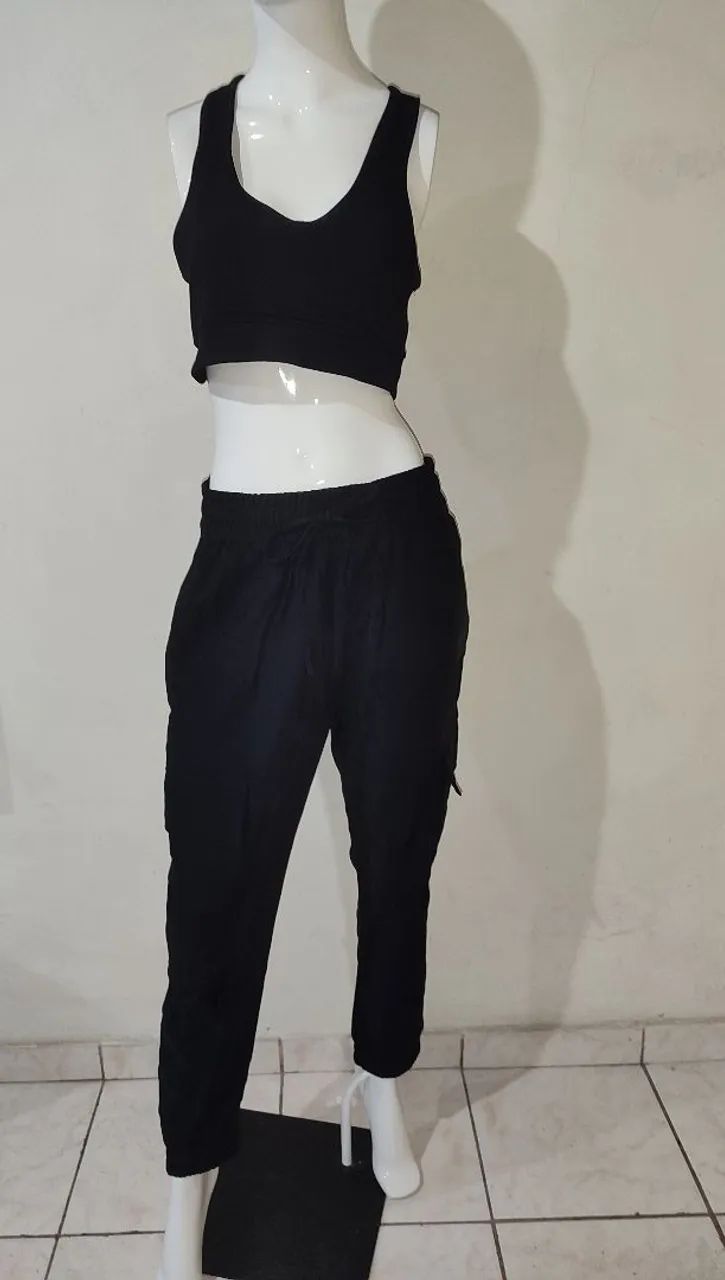 Calça Feminina Cargo Jogger Zara M 