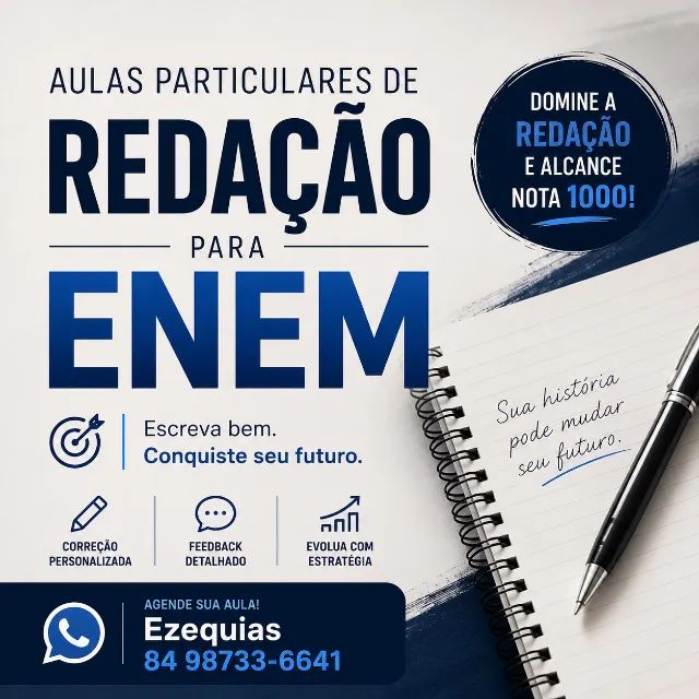 Aulas particulares de Redação para ENEM