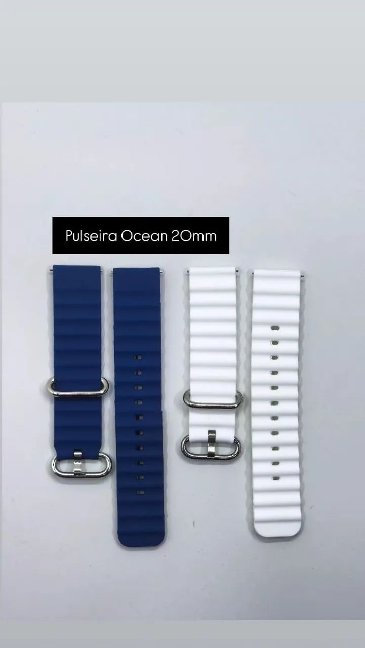 Pulseira para relogio Smartwatch Ocean 20mm 22mm - Foto 2