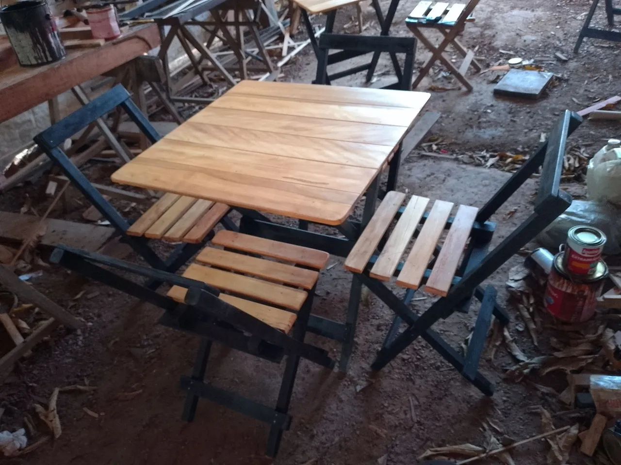 Jogo de mesa dobrável  - Foto 4