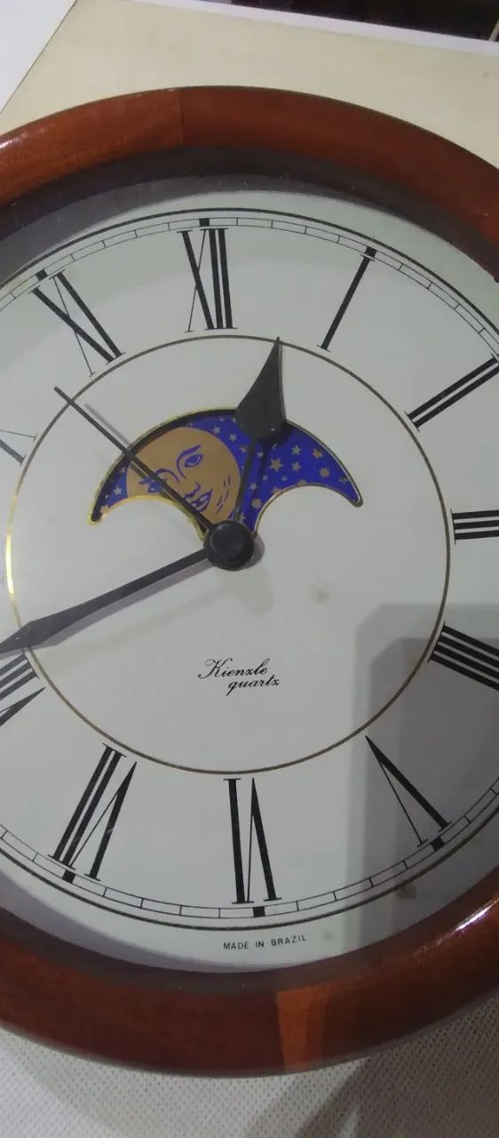 Relógio de Parede Kienzle Quartz - Fase da Lua - funcionando - Foto 4