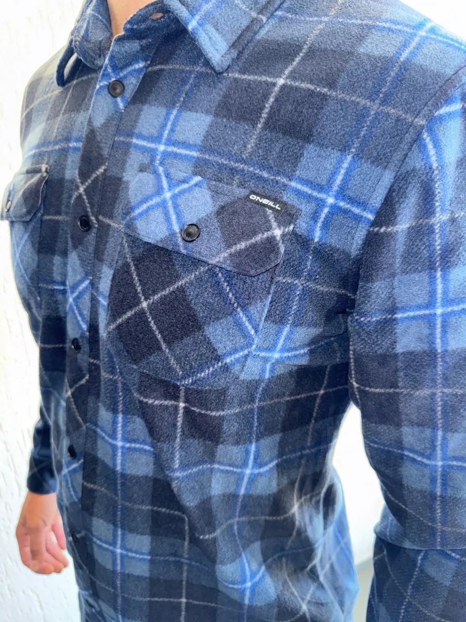 Camisa Fleece Oneill xadrez azul - Foto 3