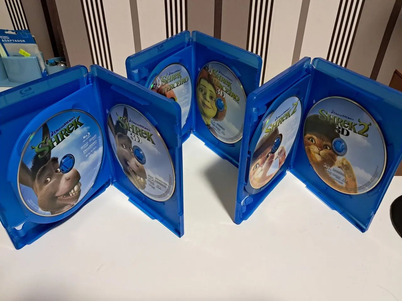 Coleção Blu-ray 2D+3D Shrek 1,2,3,4 e Gato de Botas 1 - Foto 5
