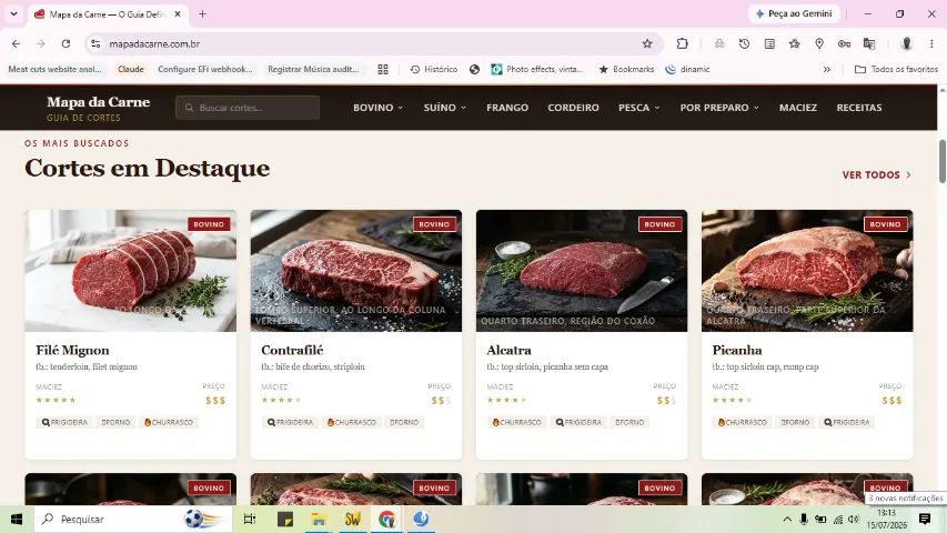 Site Pronto Profissional + Domínio - Mapa Da Carne (Churrasco)