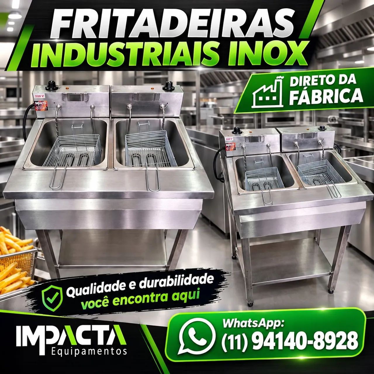 Fritadeiras industriais inox sob medida 