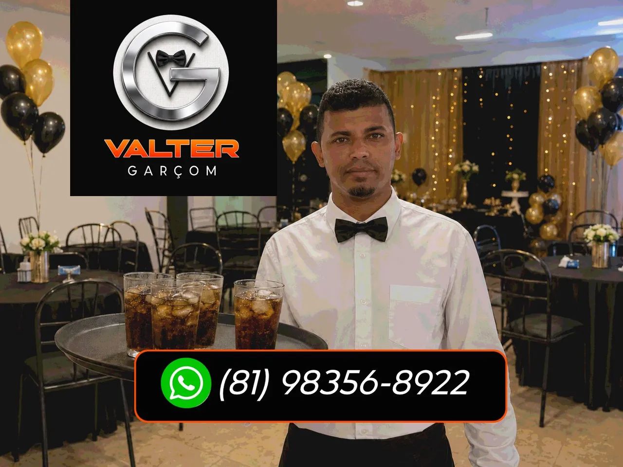 Garçom pra servir aos seus convidados 