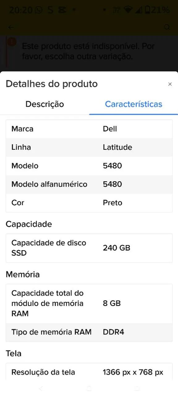 Dell i5 em perfeito estado, para vender 
