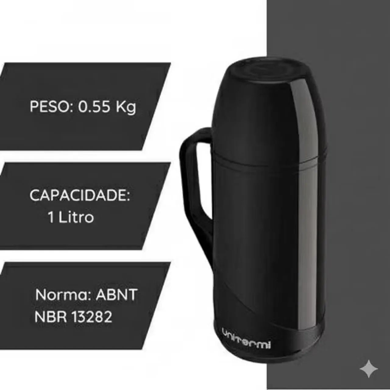 Garrafa térmica 1 Litro Uniterm - Foto 2