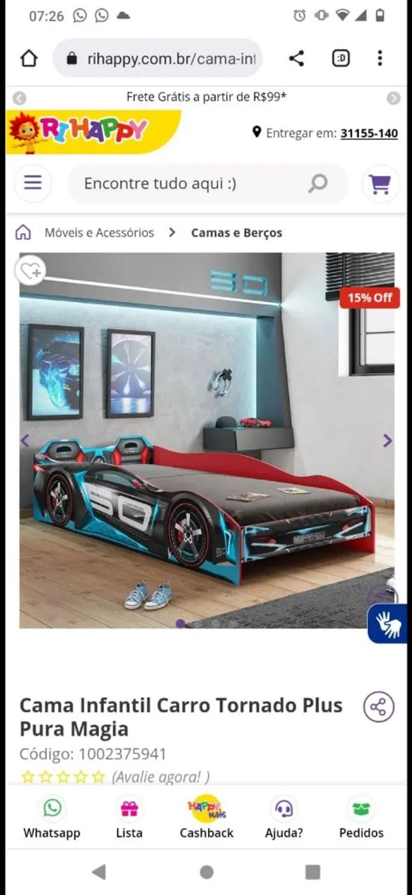 Cama infantil formato carro - Foto 5