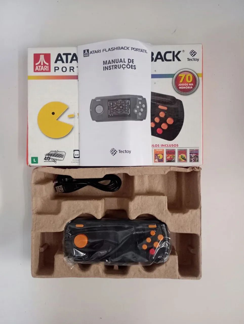 Atari portátil flashback TecToy com 70 jogos e manual - Foto 2
