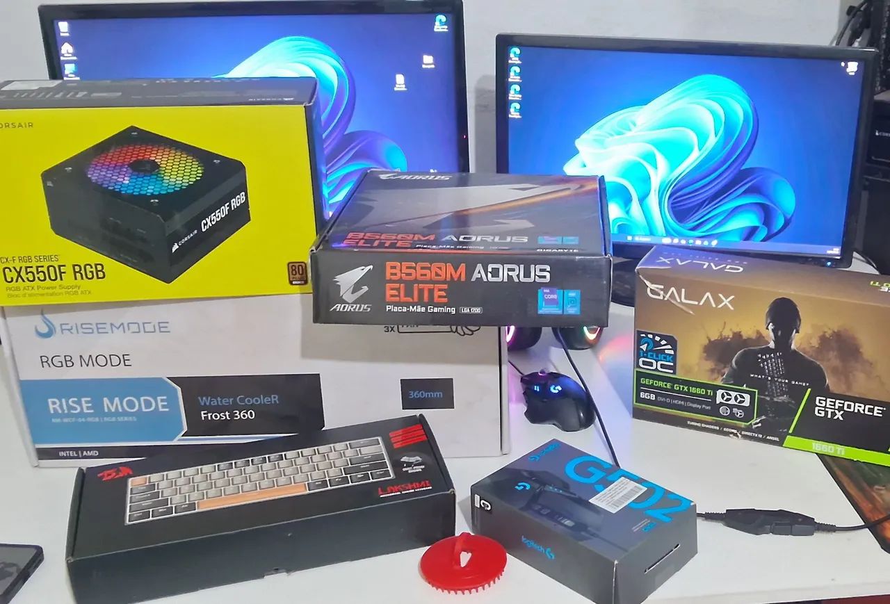 PCPC Gamer Completo + Periféricos + 2 Monitores - Foto 2