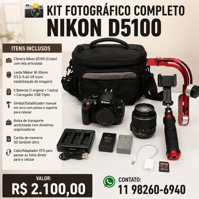 Câmera NikonD5100 - Foto 4
