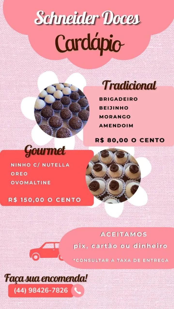 Docinhos para aniversários.