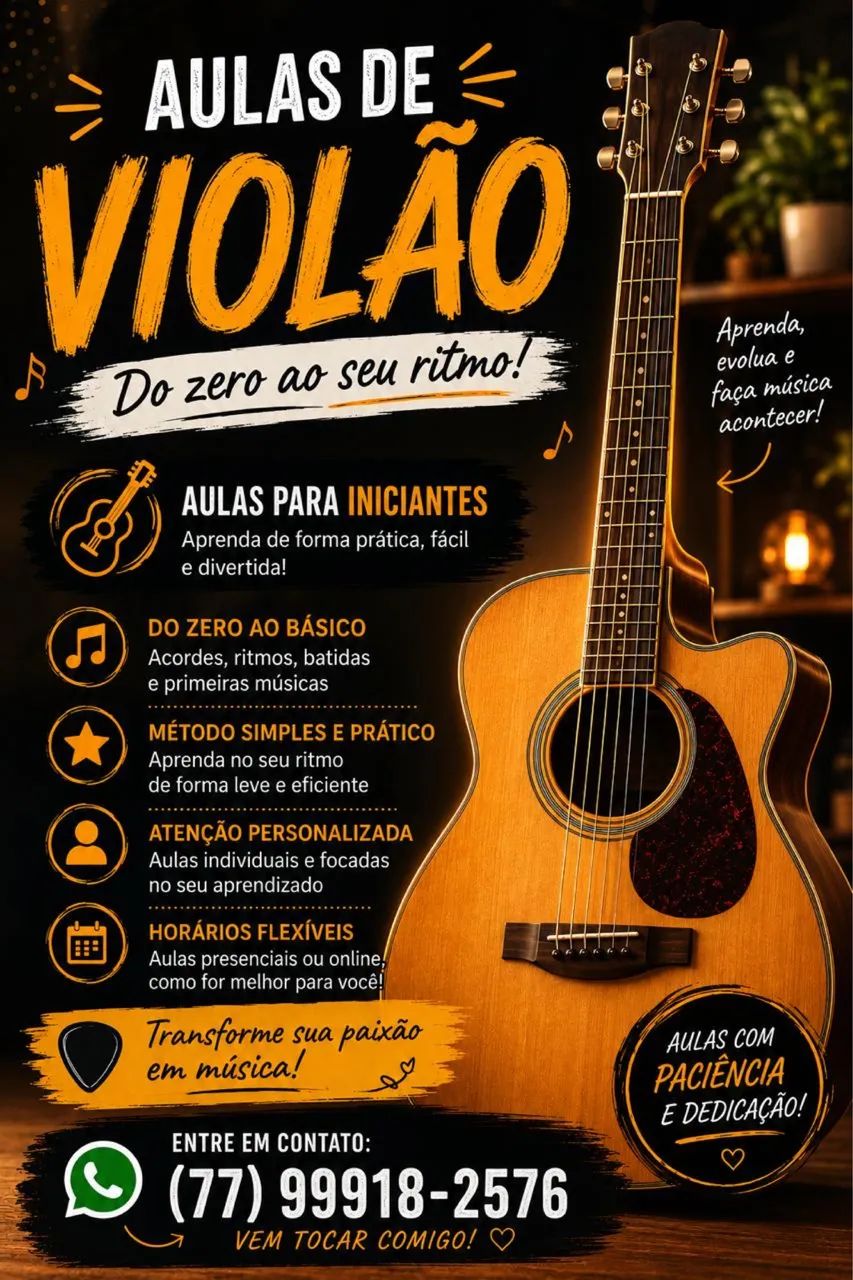 Aula de violão para iniciantes 