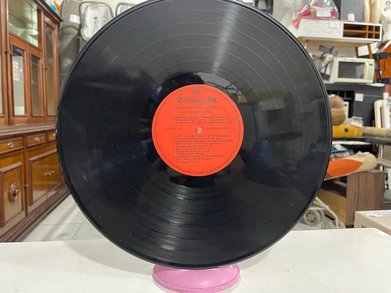 Disco de Vinil Agnaldo Timóteo Uma Palavra Só?Perdão  - Foto 4