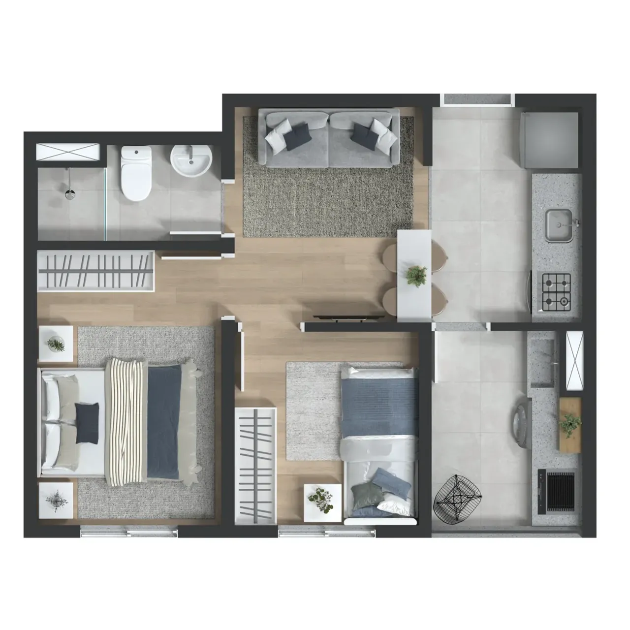 PLANTA 33m²