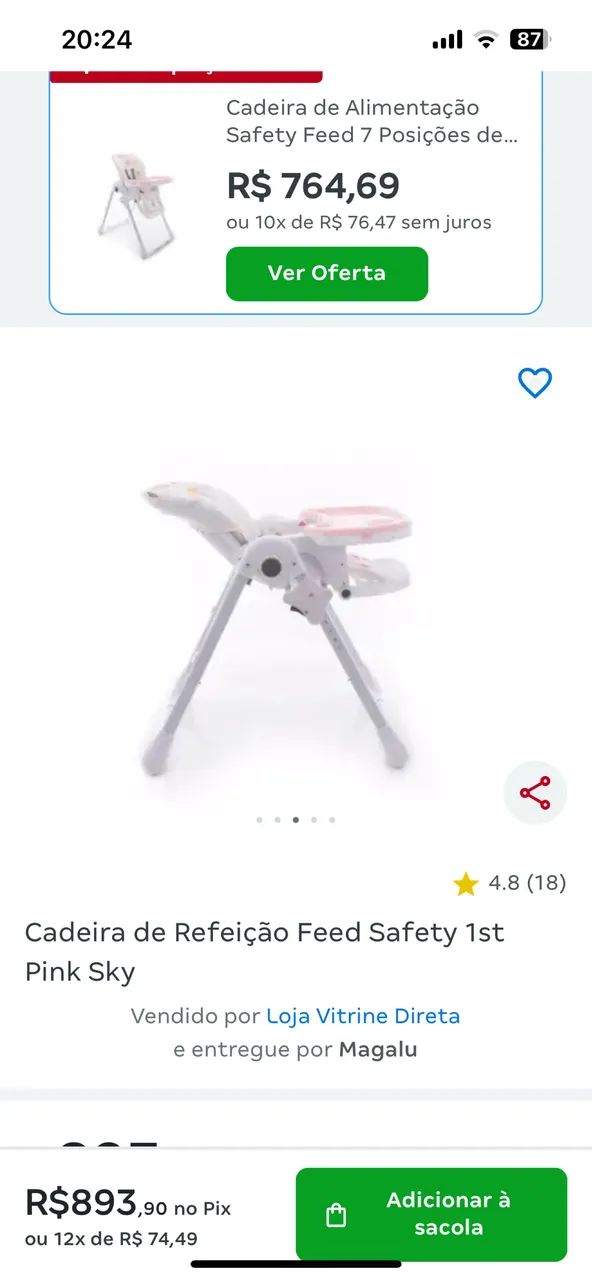 Cadeira de alimentação bebê  - Foto 3