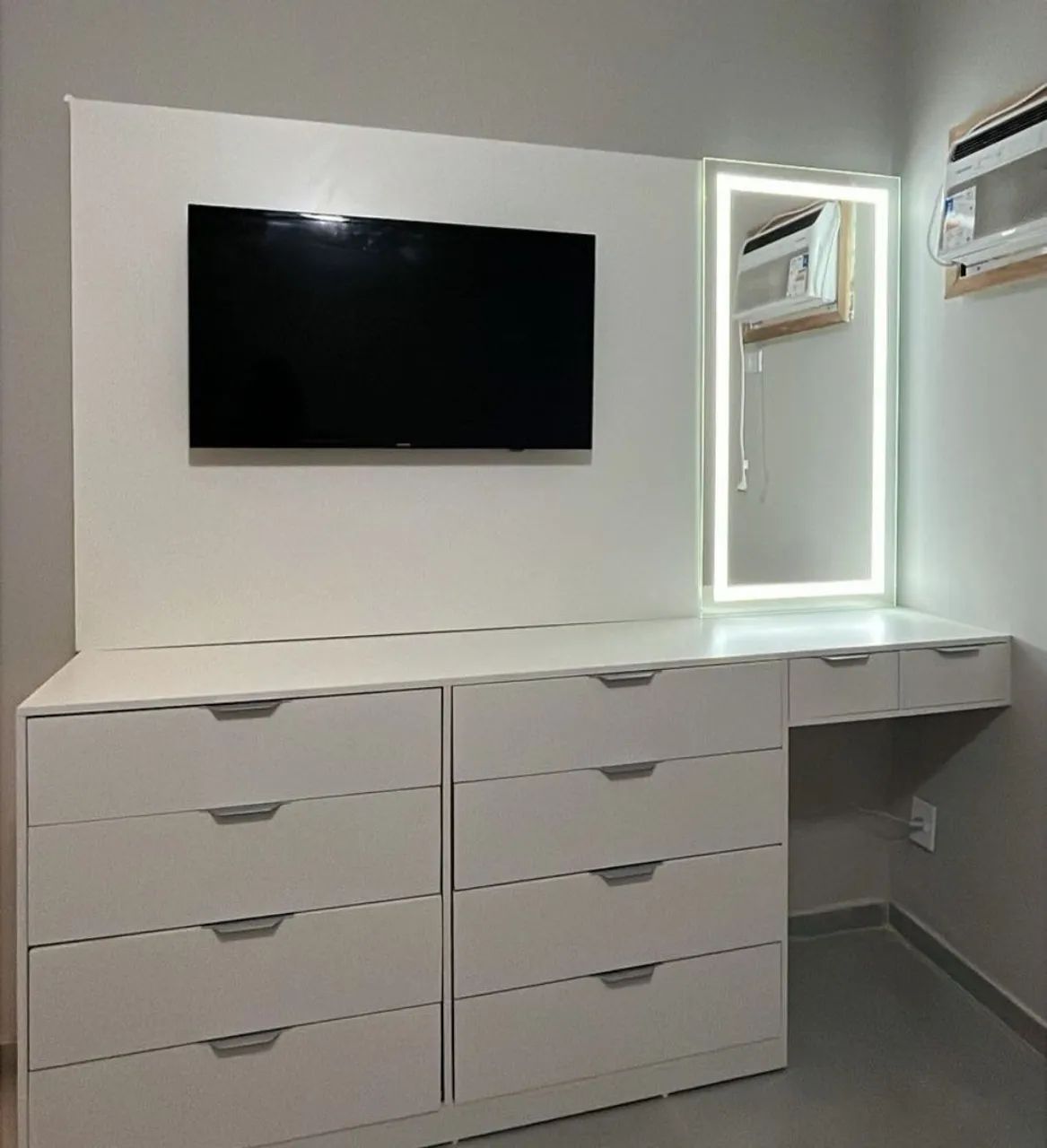 Penteadeira Front Led Com Cômoda 