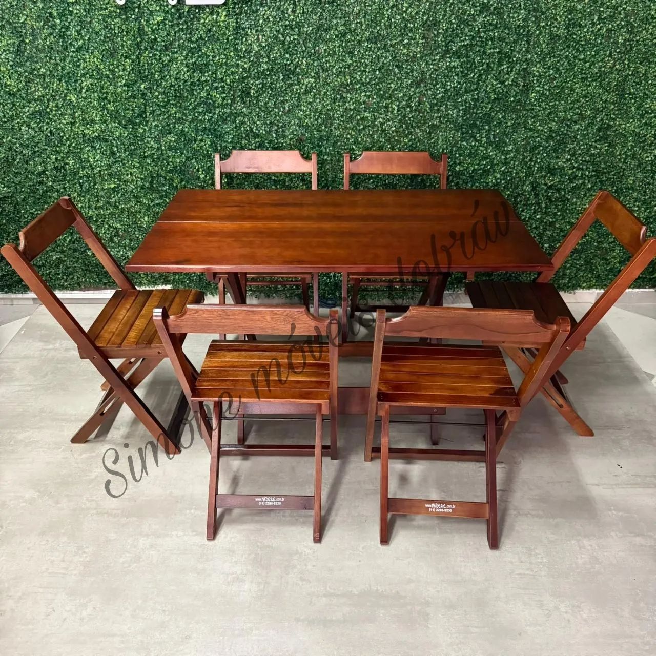Mesa 1,20x70 dobrável em madeira  - Foto 3