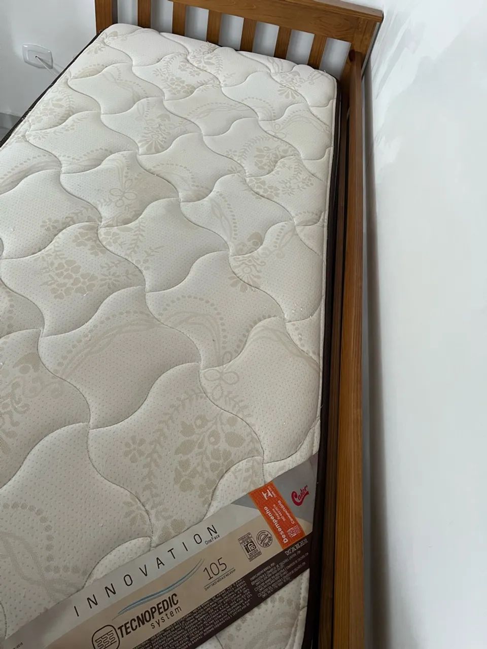Cama solteiro completa- Colchão Castor molas ensacadas  - Foto 3