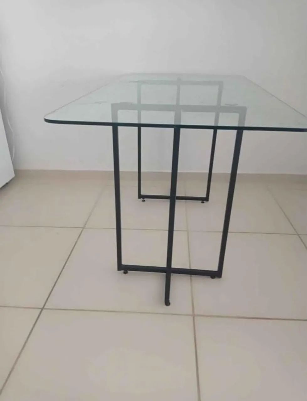 Mesa Retangular Tampo de Vidro - NÃO ACOMPANHA CADEIRAS  - Foto 2