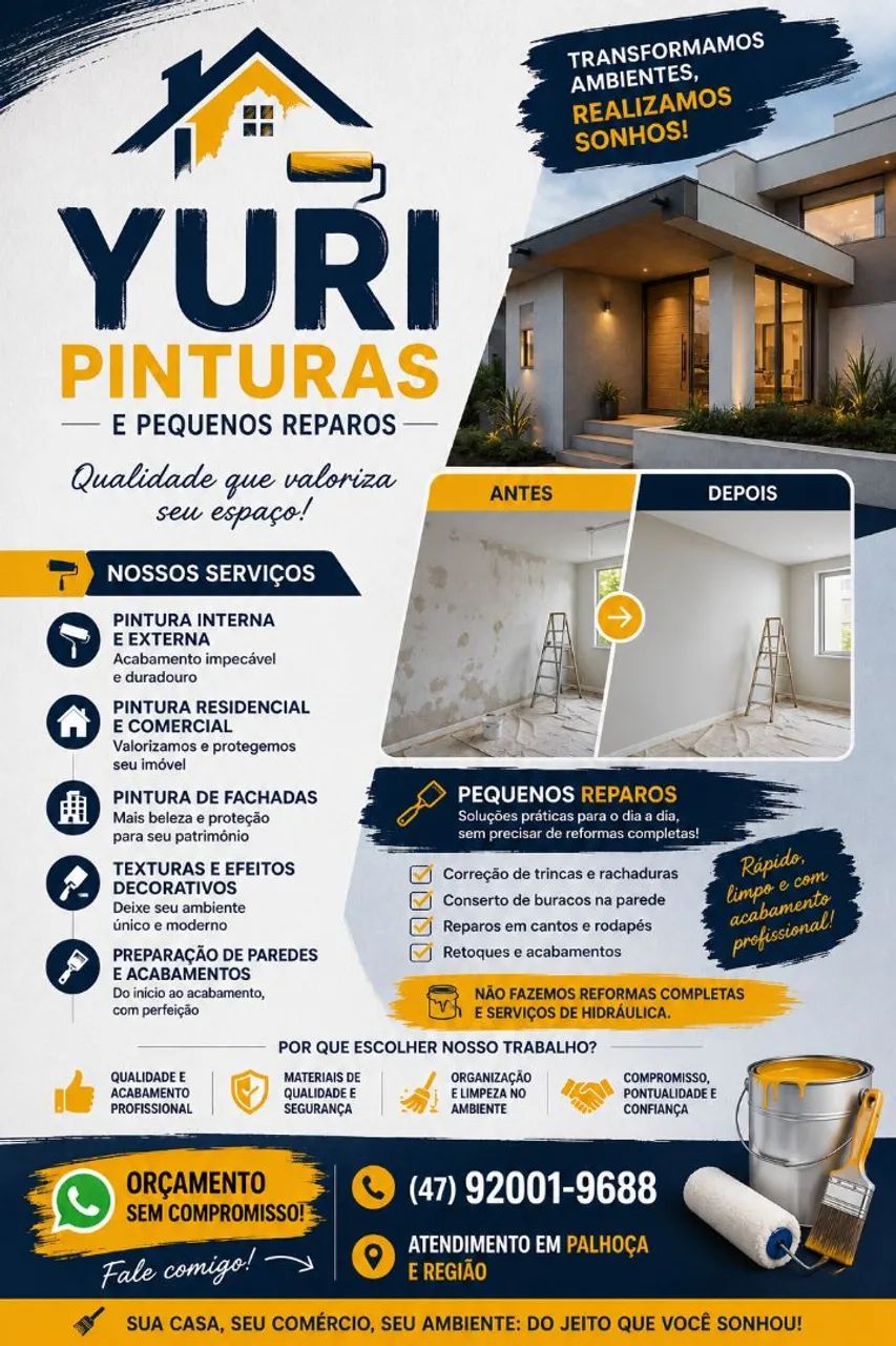 Pinturas e serviços gerais