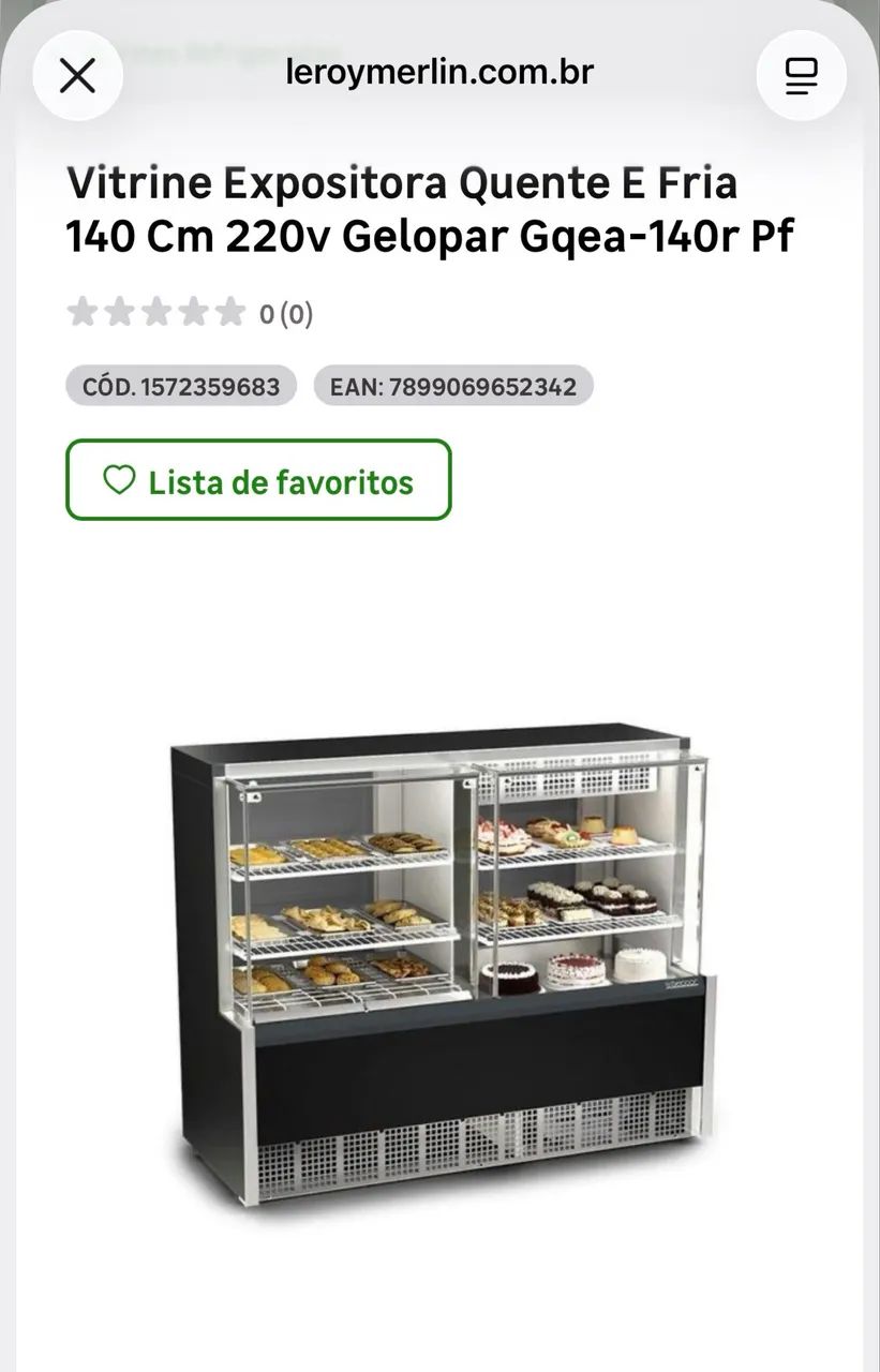 Vitrine expositora quente e fria Gelopar - Foto 2