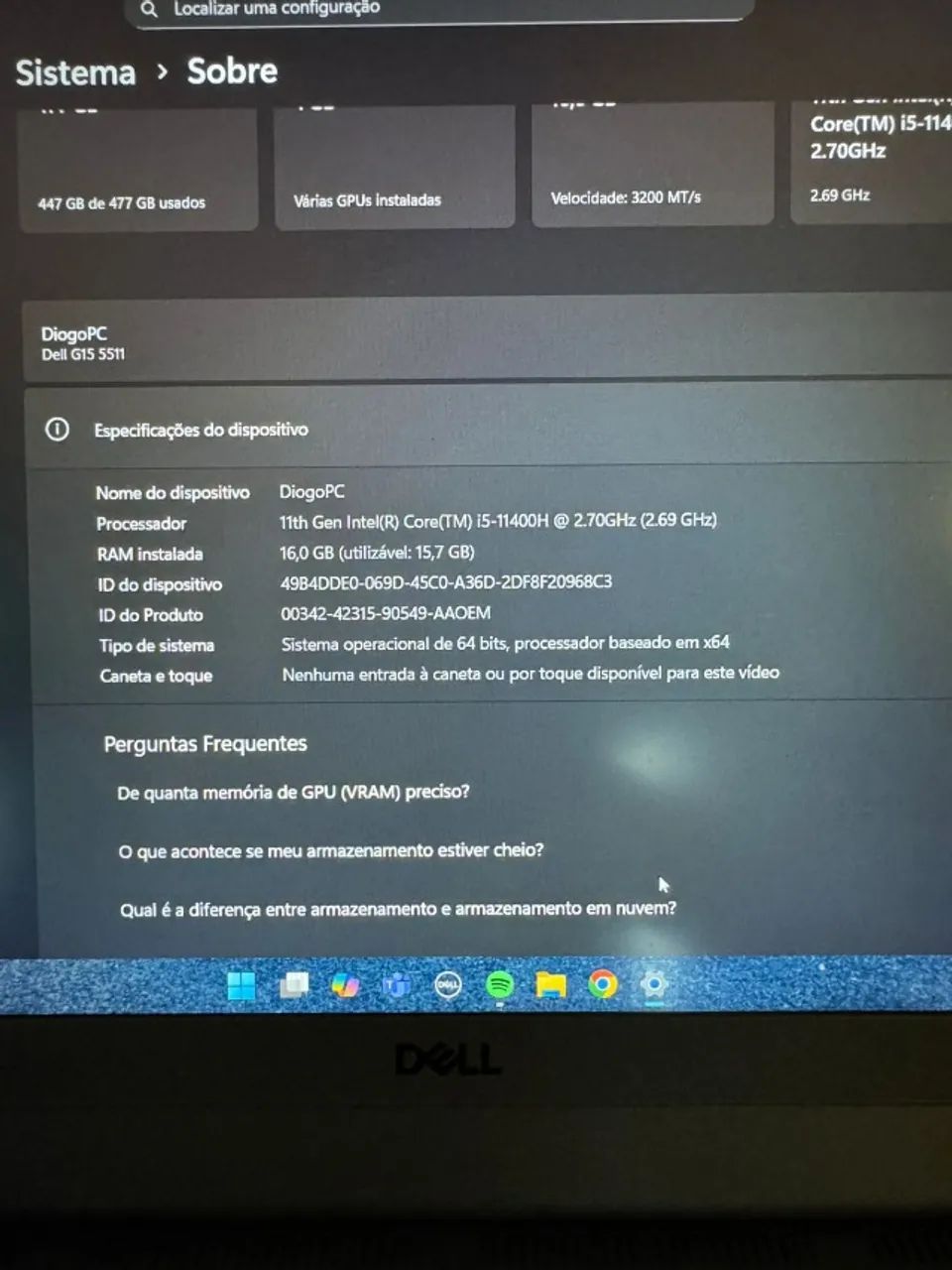 Notebook Dell G15 - RTX 3050 - Foto 4