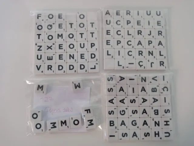 127 Peças de Letras para Jogo de Palavras Tipo Scrabble - Foto 3