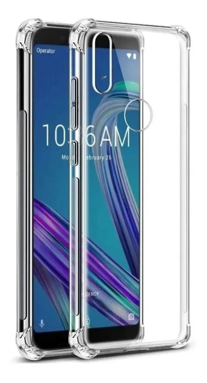 2 Capinhas celular smartphone ZenFone Max Pro/ZB601KL capa proteção transparente 2 por 1 - Foto 3
