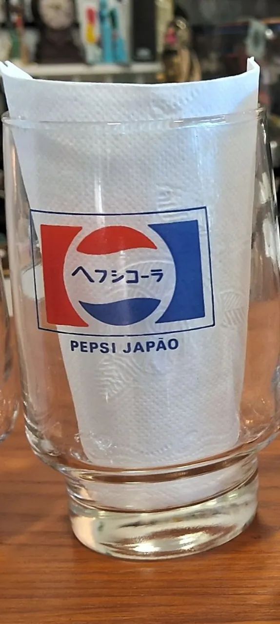 Copo de vidro Pepsi Japão anos 80