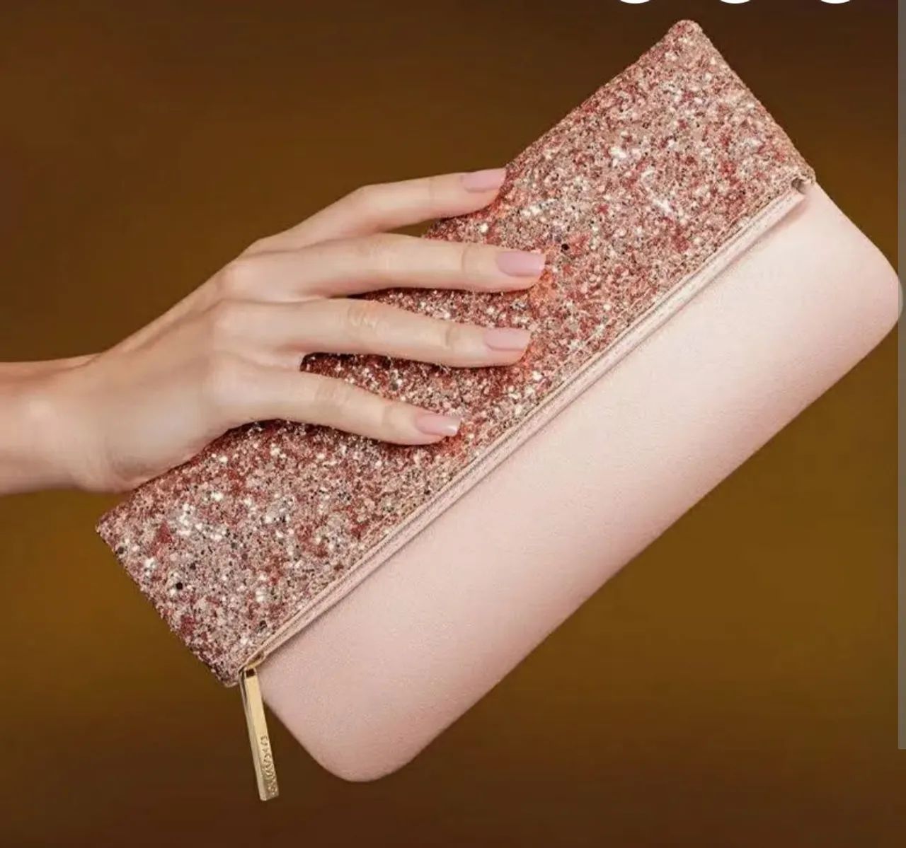 Necessaire Rose Bolsa de Mão 