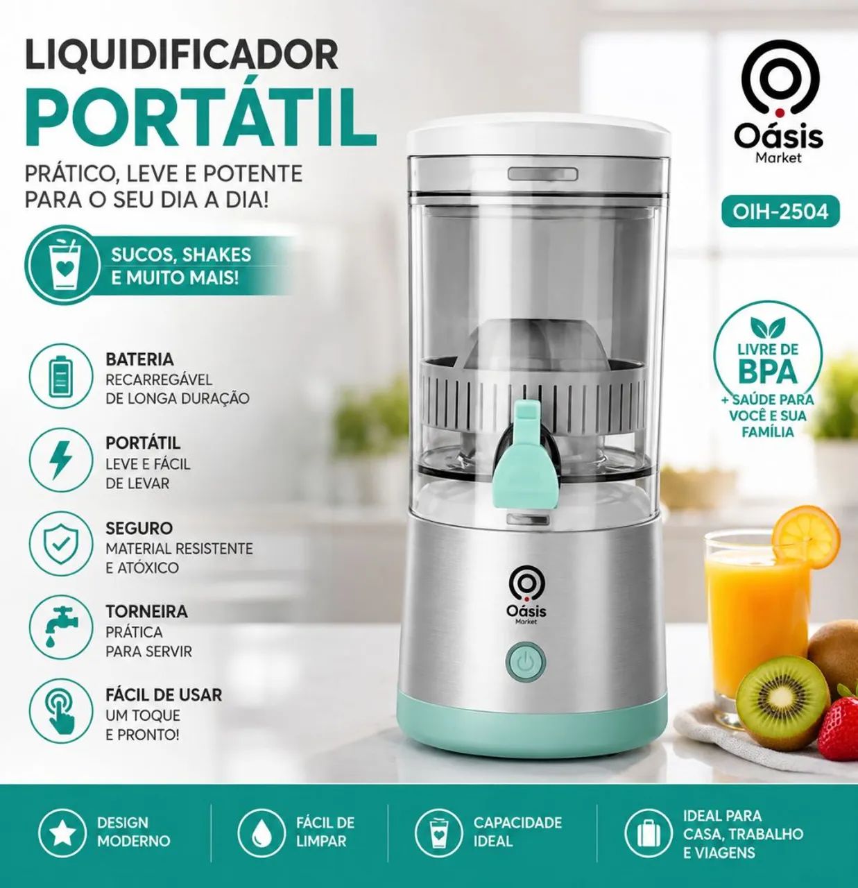 Liquidificador e espremedor de frutas 