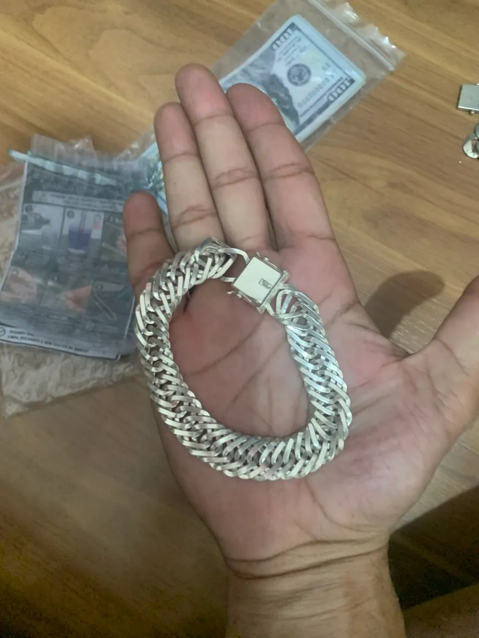 Pulseira prata mista  - Foto 3