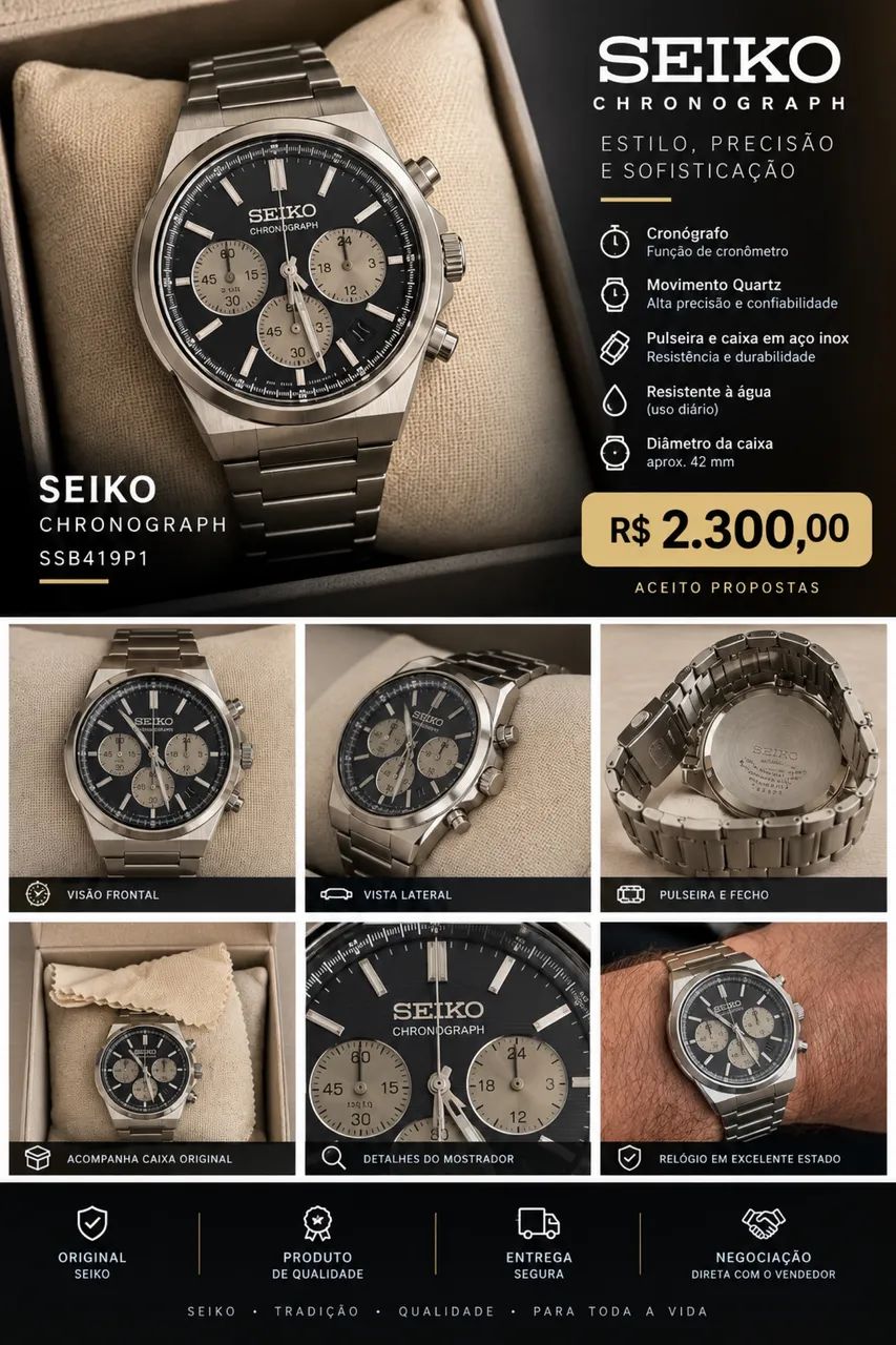 SEIKO CHRONOGRAPH SSB419P1 