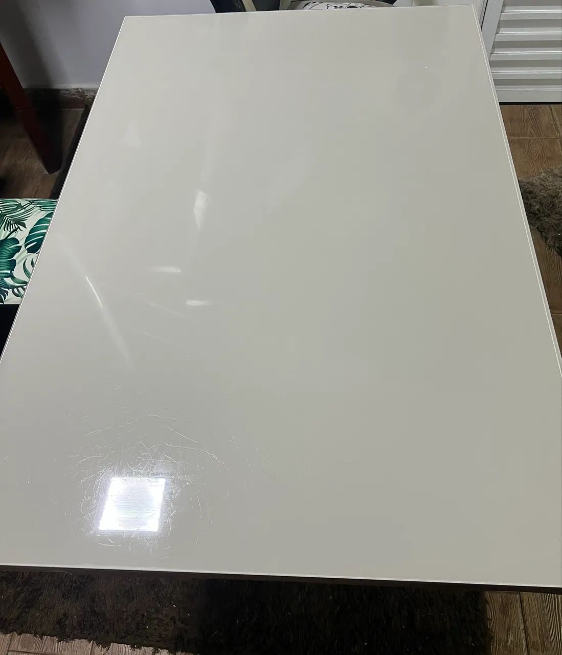 Mesa vidro madeira - somente a mesa 