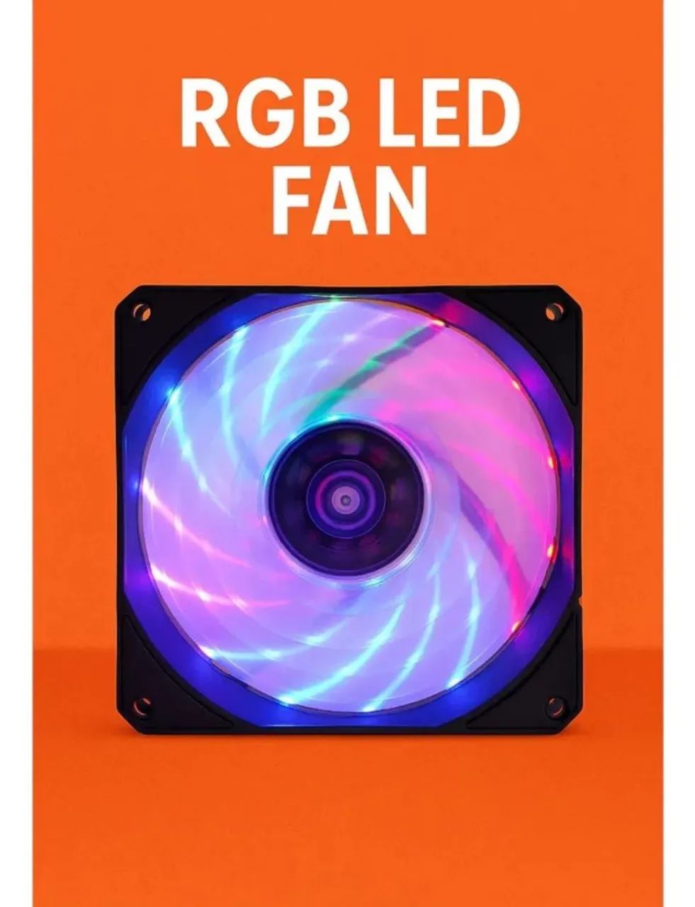O Kit 8 Fans 80mm Cooler Ventoinha Liketec Wind LED RGB Gamer - Foto 4