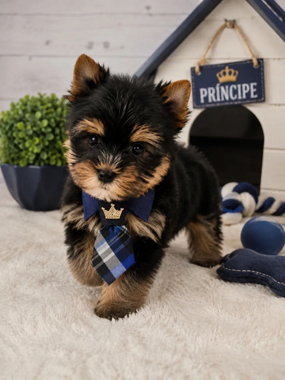 Yorkshire mini macho vacinado!