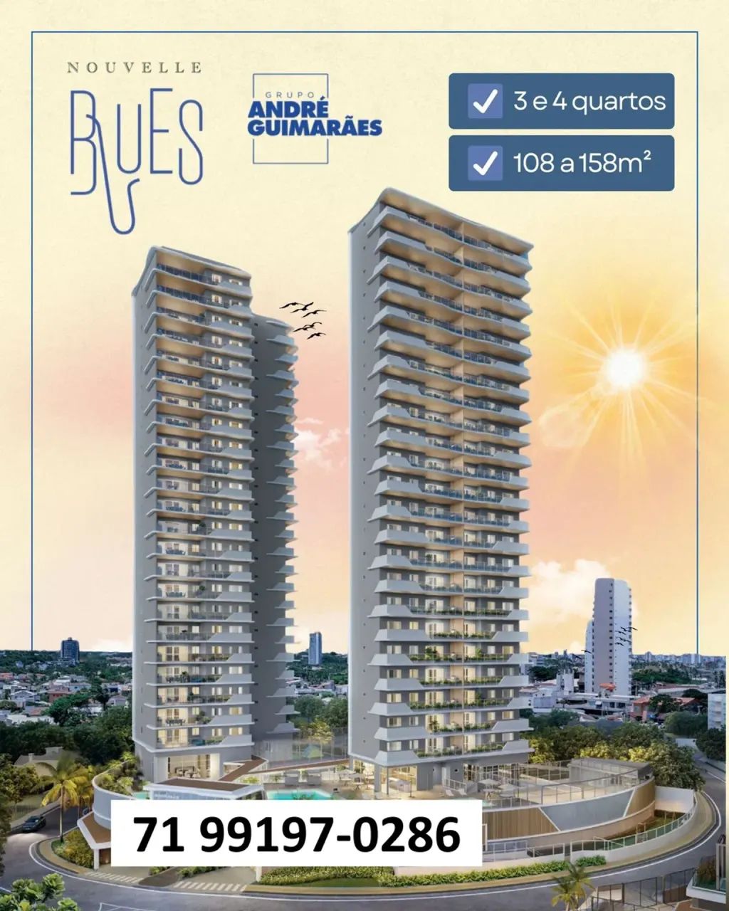ÓTIMO APARTAMENTO 3 e 4 quartos COM 108 a 158 m²