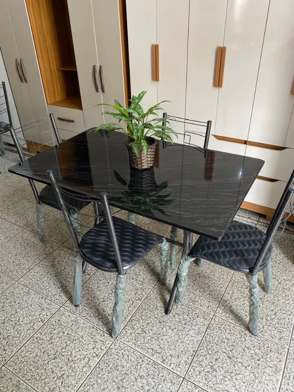 Mesa de Cozinha Marmorizado Nova, Entrego